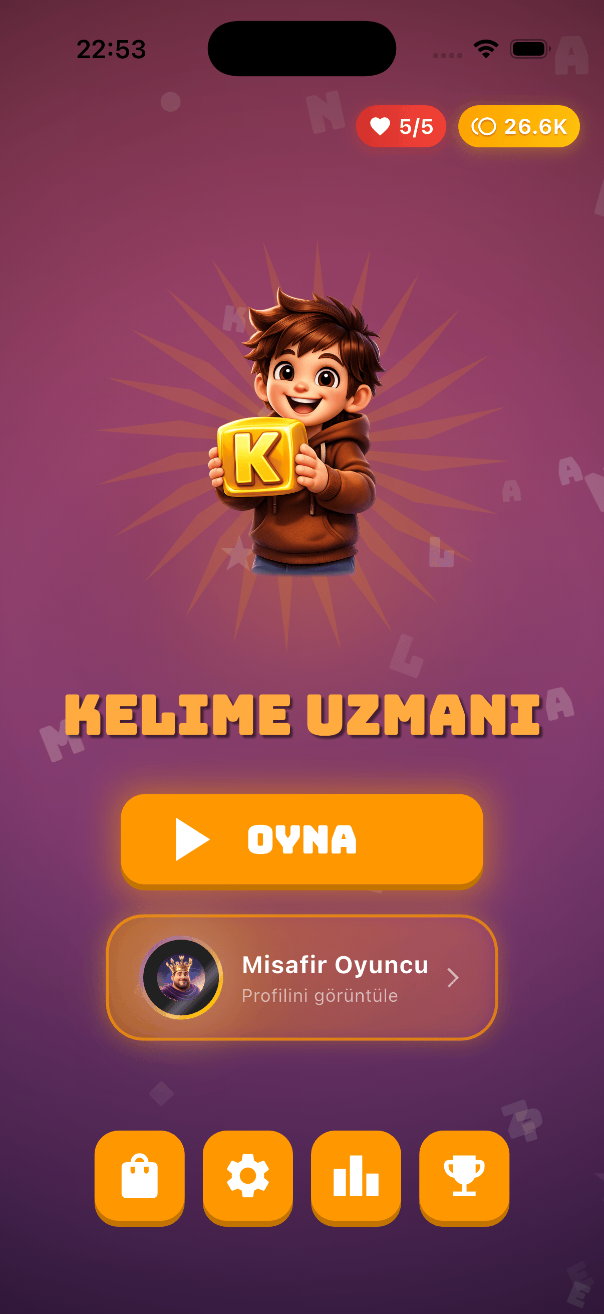 Kelime Uzmanı Oyun Ekranı 1